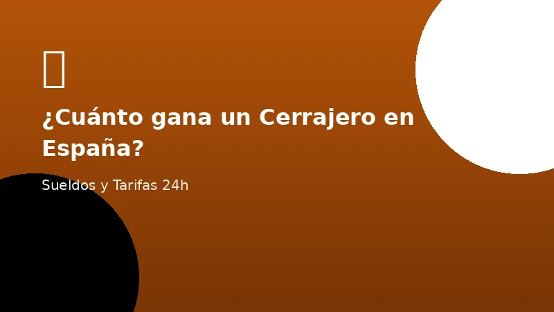 ¿Cuánto gana un cerrajero en España? Sueldos y Cerrajería 24 horas